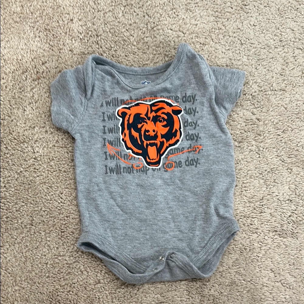 Gray and Orange Baby One Piece